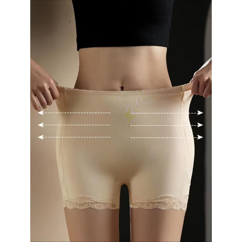 Full gren Höjning av höfter Mellanhög midja Spetskant Stöddel för skinkor Korsett Kroppsformande Boxershorts