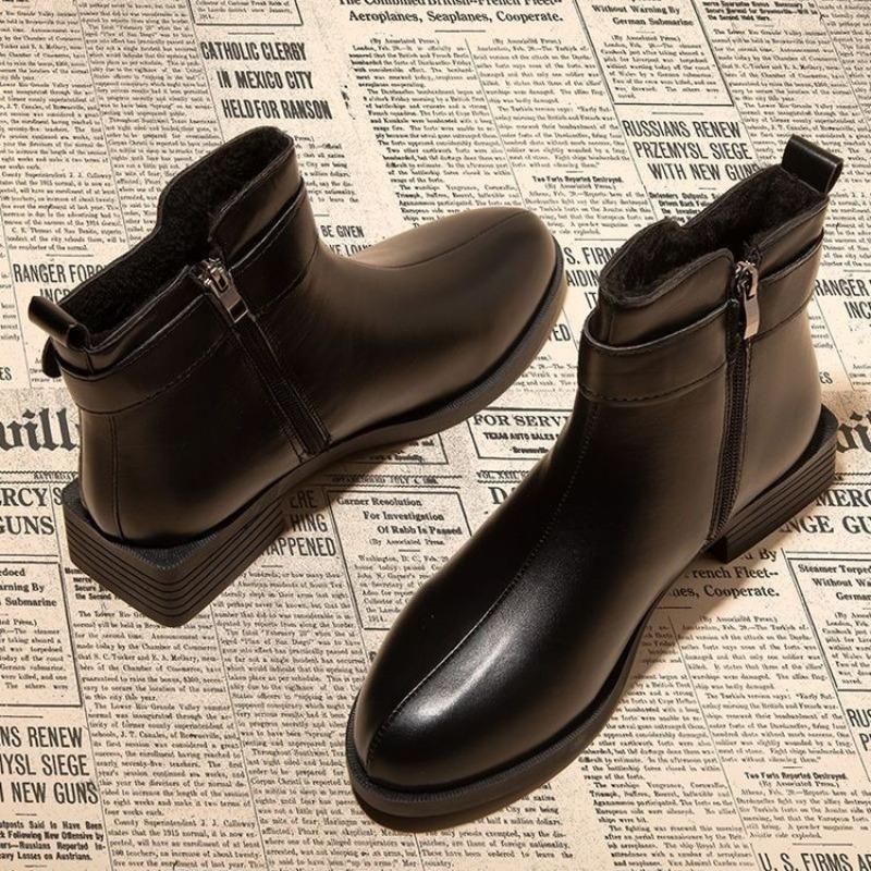 

Martin boots women s shoes new versatile thick-soled thin autumn and winter velvet short boots 35