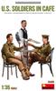 MiniArt Scale American Soldier In a Cafe Plastic Model Kit MA35406 1/35 (3 Figures)