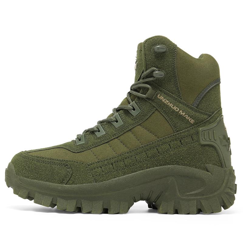 Men's Waterproof High-Top Outdoor Military Boots - Non-Slip, Wear-Resistant, Comfortable Combat Boots