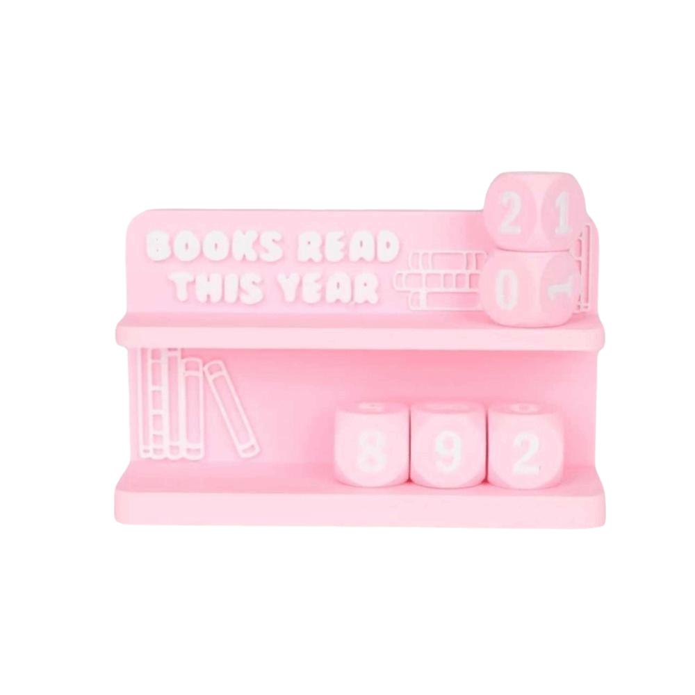 

Bookish Books Read This Year Counter Bookshelf Decor Reading Tracker Reading Plan Management рожевий