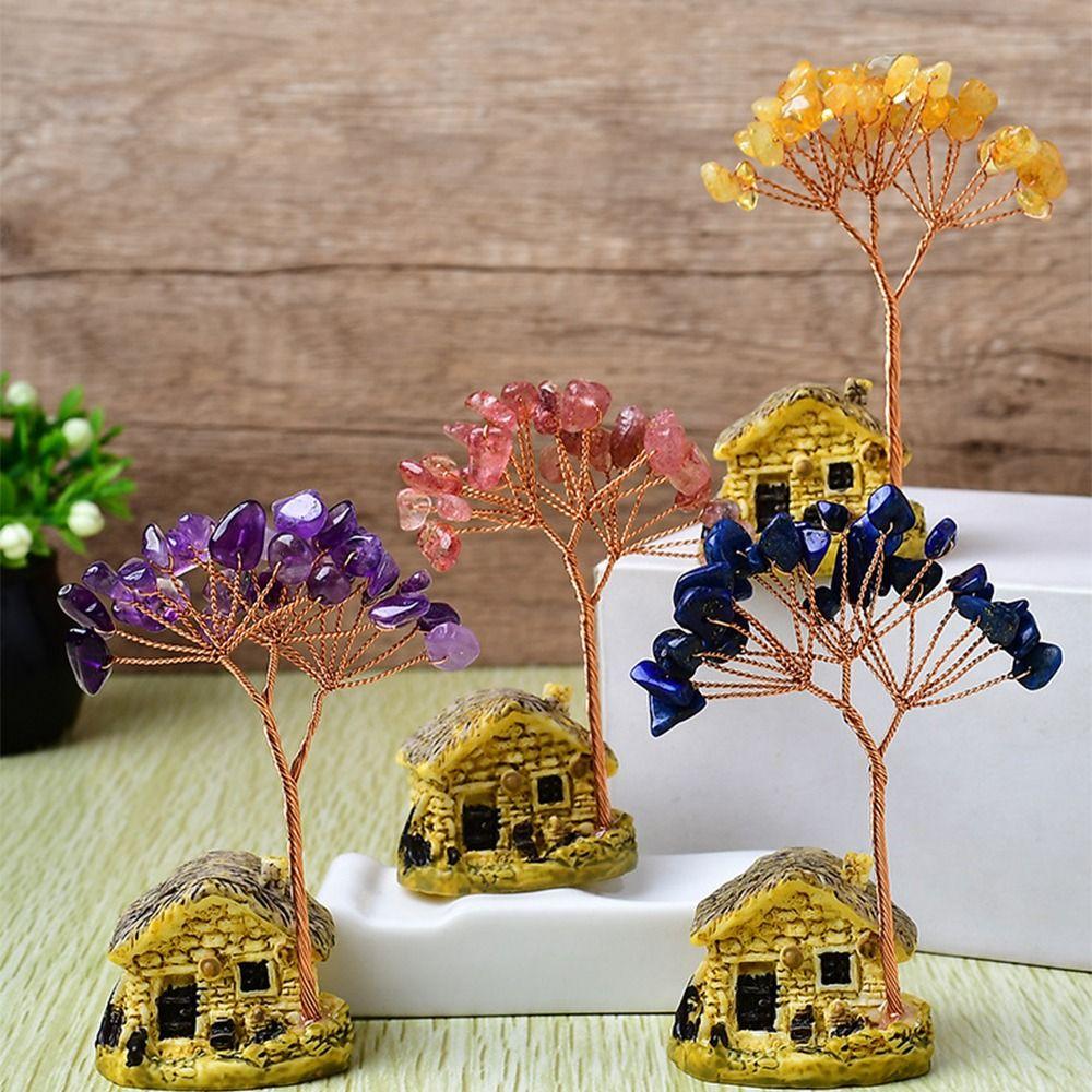 

Multicolor Fortune Tree Figurine Creative Lucky Tree Ornament Feng Shui Decor Style 8