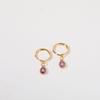 Elegant Zodiac Stone Water Drop Dangle Earrings for Women