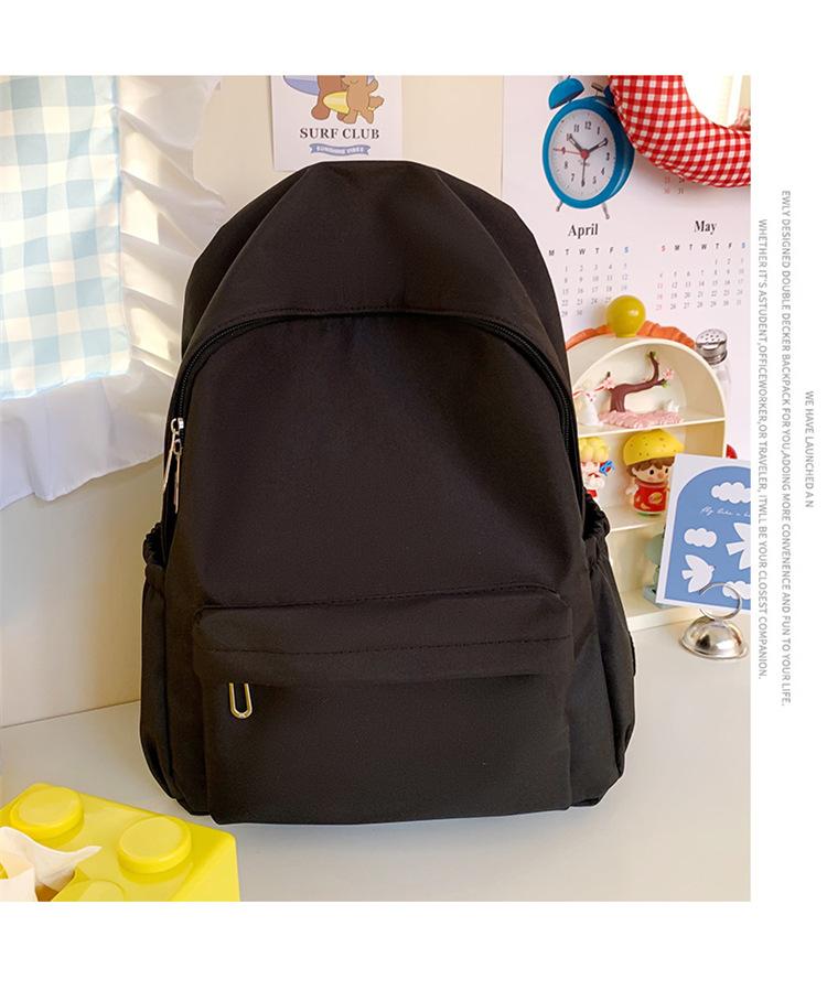 Schoolbag Japanese leisure large capacity ins wind travel backpack new trendy Korean version solid color simple student backpack