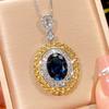 Jewelry Simulation Red Corundum Blue Spinel Jewelry Light Luxury Set 12 * 16-10 * 12