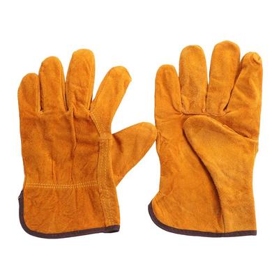 1 Pair  Work Gloves Fireproof Durable Cow Leather Welder Gloves Anti-Heat Work Safety Gloves For Welding Metal Hand Tools