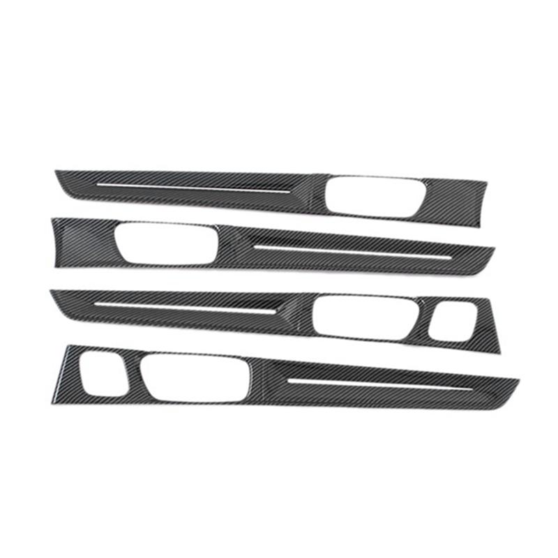 Car Carbon Fiber Inner Door Panels Strip Decoration Cover Trim Car Interior Door Trim For Honda Civic 11Th Generation 2021-2022 Carbon Fiber Pattern