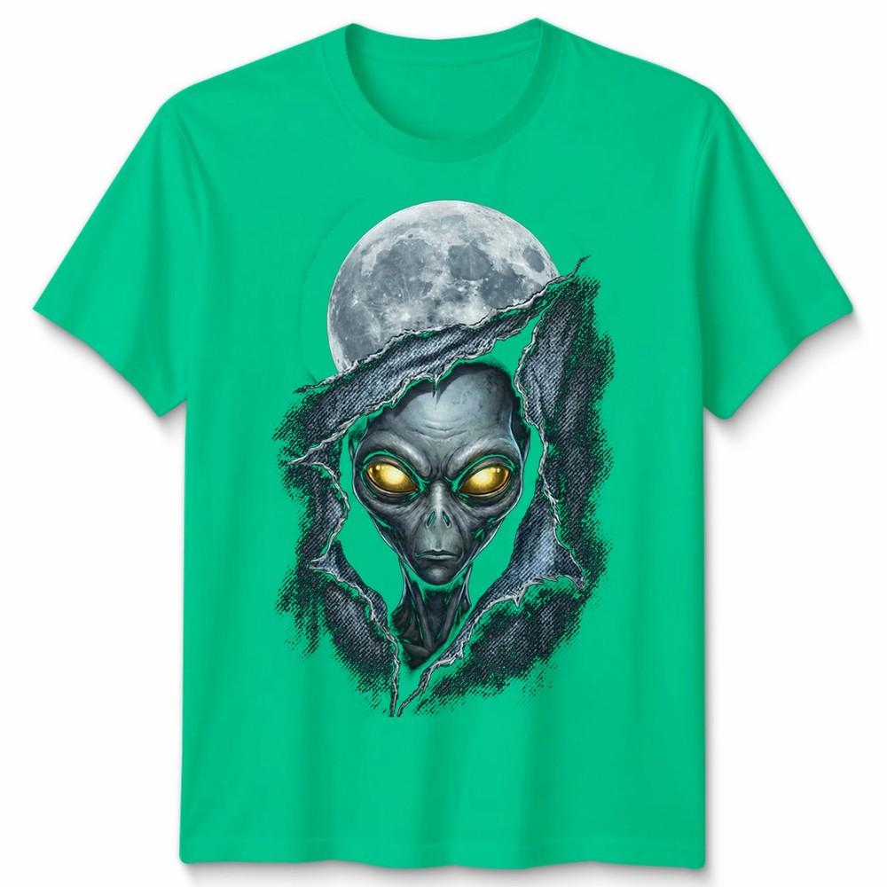 Sci Fi Alien Moon Vintage Graphic Art Print Unisexs Unisexs Shirt S