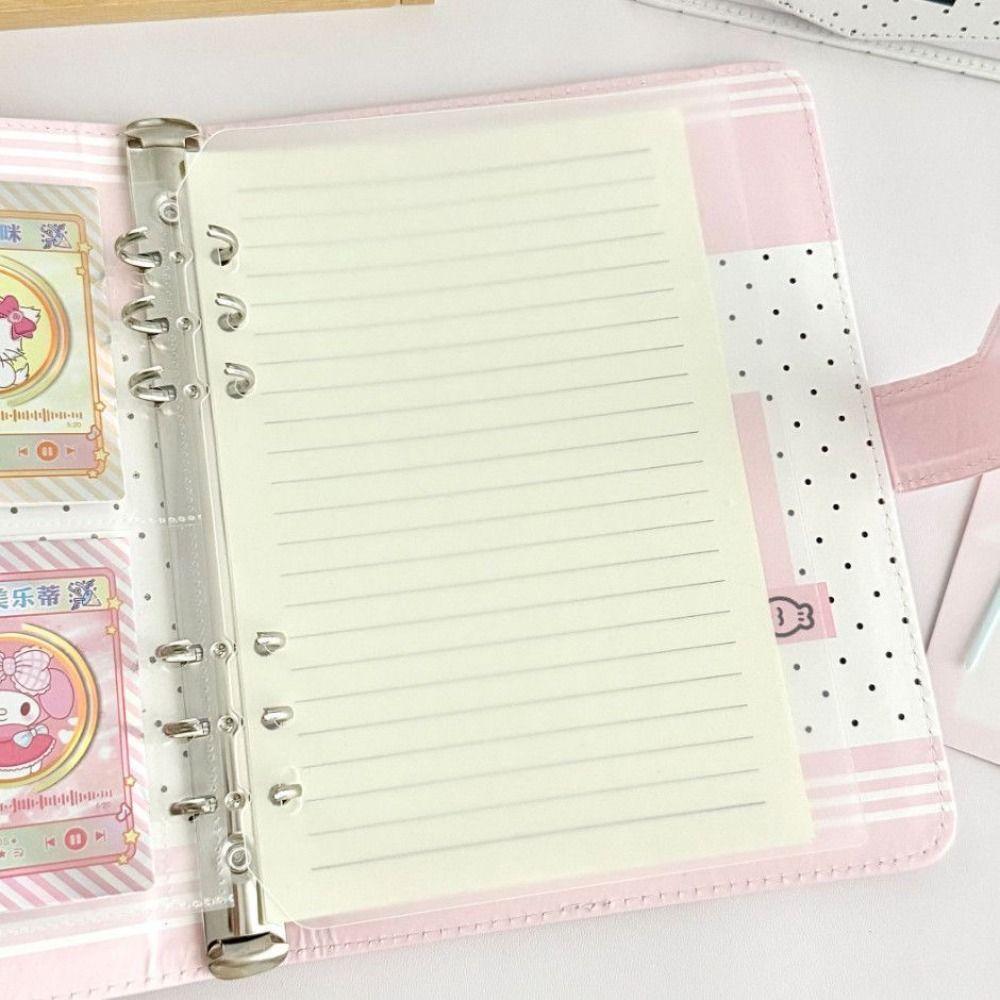 PU Leather Loose-leaf Notebook Polka Dot Cat Photocard Protector Kawaii Photo Album  School Office