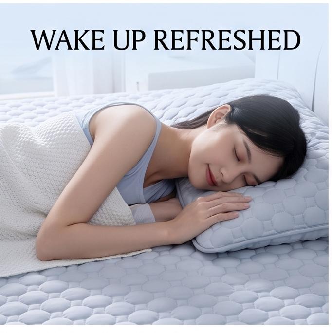 Premium 12mm Thick Ice Silk Latex Cooling Mat 3-Piece Washable Soft Bed Linen For Hot Summer Bedroom Use