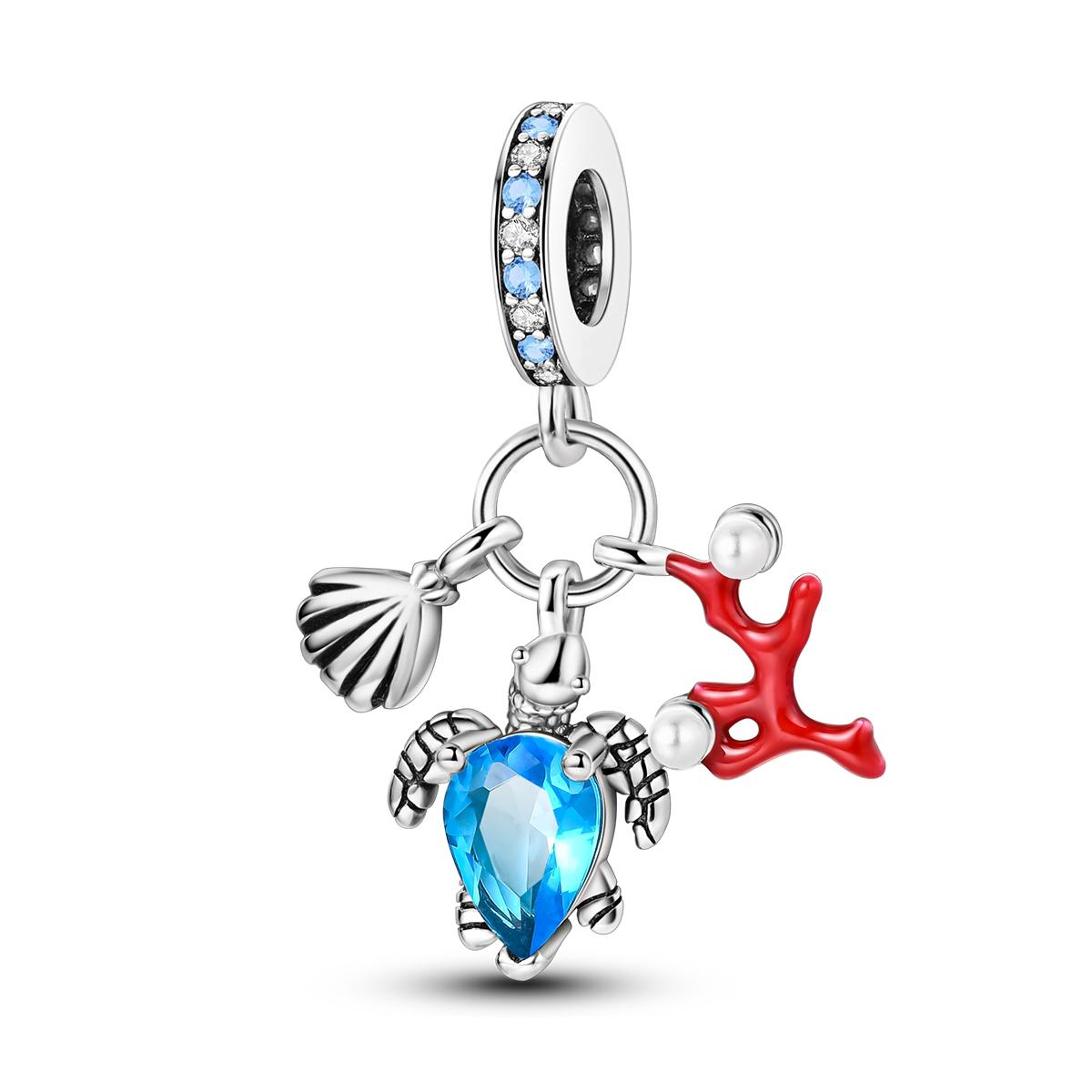 Silver Plated Summer Style Butterfly Sea Turtle Charms Beads Fit Original Bracelets Exquisite DIY Jewelry Gift