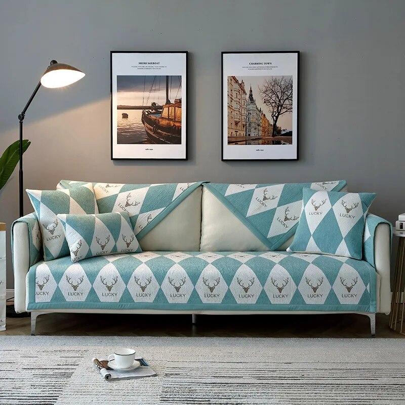 

Нескользящий простой чехол для дивана, утолщающий чехол для дивана, мягкий чехол для дивана из синели для свадьбы, домашнего декора, спинка, поручень, полотенце 70x70cm 1pcs