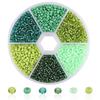 Handmade Mixed-Color Seed Beads Set: 6-Compartment Box for DIY Bracelets and Necklaces