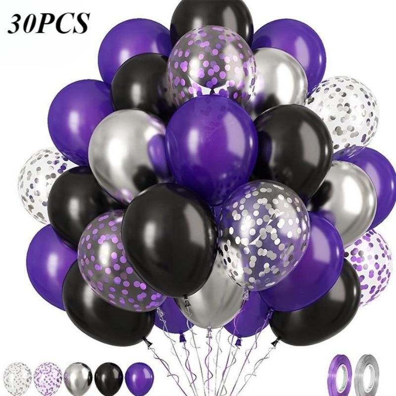 30PCS Latex Balloons for Birthday Weddings Anniversary Bridal Shower Graduation Party Decorations for Christmas, Halloween