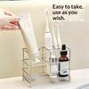 Stainless Steel Toothbrush Holder Free Standing Shaving Equipment Storage Rack for Bathroom Vanity Countertop Use
