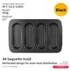French Style Nonstick Bakery Mold With Punctured Loaf And Hot Dog Buns For Home Baking