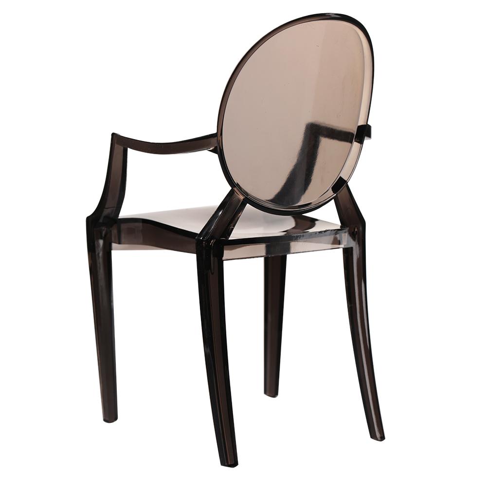 Miniature Armchair Plastic Chair Model Furniture for 1/6 Doll House Accessories (Grey)