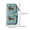 Dachshund pattern long zipper wallet large capacity card holder unisex clutch bag stylish zippered coin purse perfect for daily commuting shopping