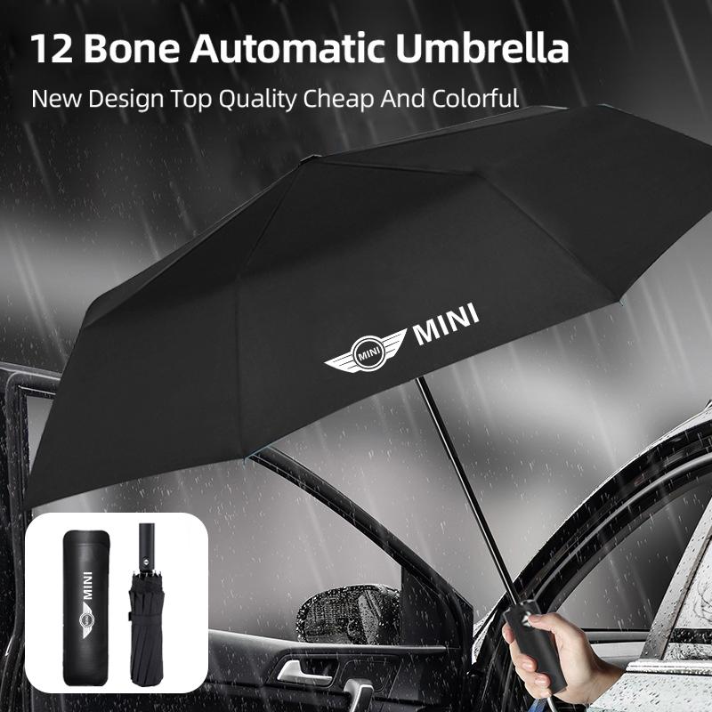 12 Bone Car Super Large Folding Rain Windproof Sunny Umbrella For MINI Cooper JCW WORKS R55 R56 F55 F56 R57 R58 R59 R60 R50