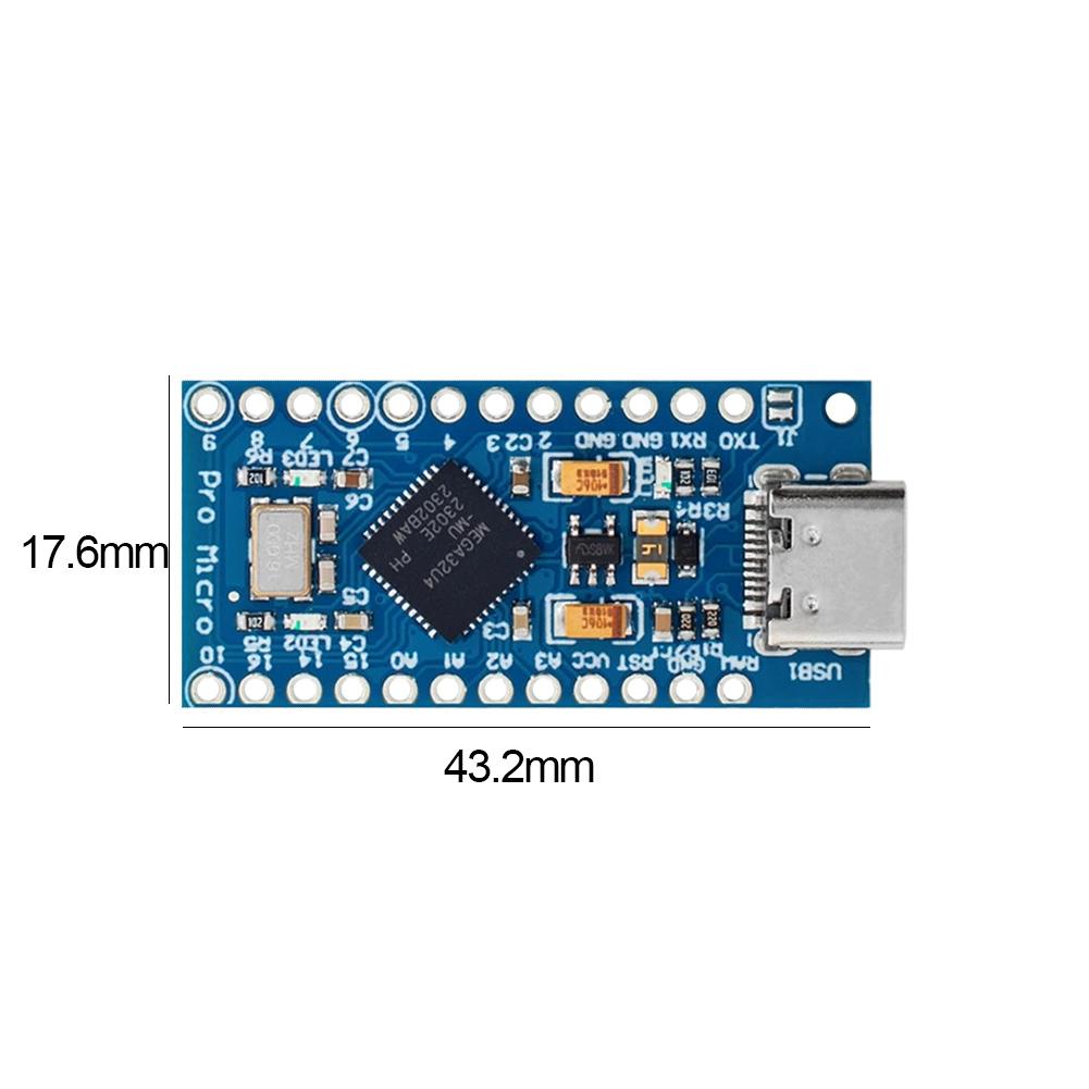 Pro Micro ATmega32U4 5V 16MHz Replace ATmega328 For arduino Pro Mini With 2 Row Pin Header For Leonardo Mini Usb Interface