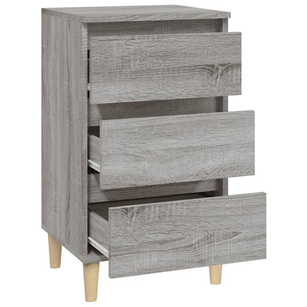 Nightstand Gray Sonoma 40 x 35 x 70 cm Particleboard