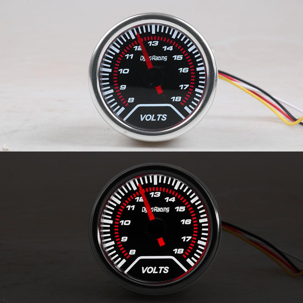 Dynoracing Volt meter 2"(52mm) Smoke lens 8-18 volts gauge voltage gauge Car meter BX101232