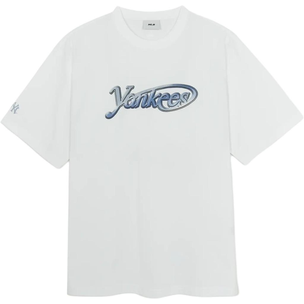 New MLB New York Yankees Basic Collection SS25 T Shirt Unisex White 3ATSB6853-50WHS