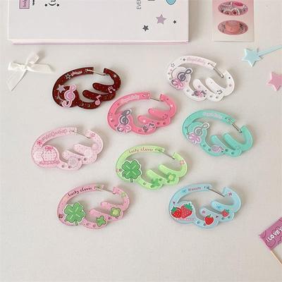 Cute Wing Shape Carabiner Mountaineering Buckle Acrylic Candy Color Doll Pendant Buckle Keychain Multipurpose Keyring Hook Gift