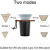 Pour Over Coffee Dripper,V60 and Cake Cup Filter Paper Silicone Coffee Funnel Filter,Reusable Dripper Coffee Filter with Wood Base Coffee Dripper