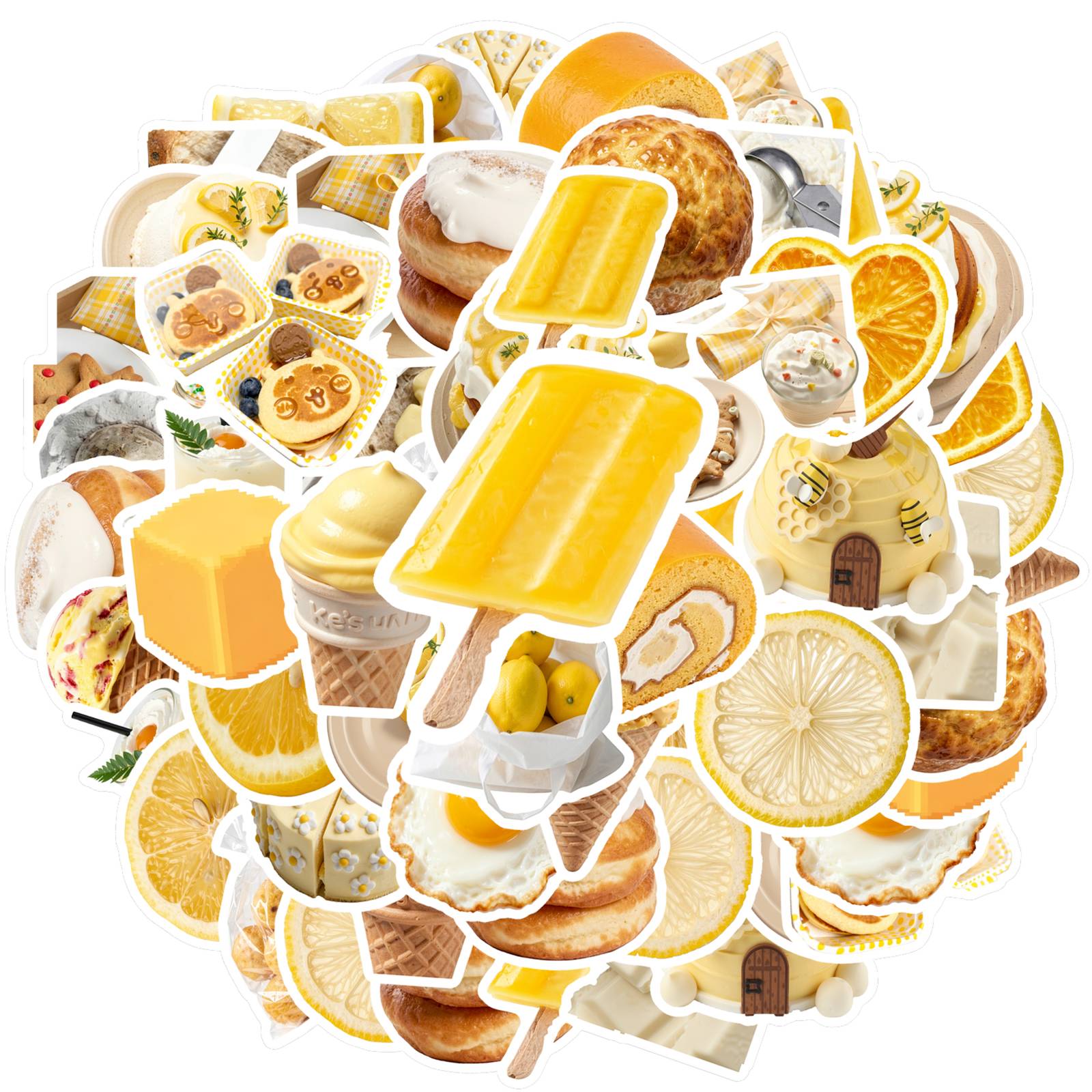 

35pcs Realistic Lemon Stickers Playful Food Funny Stickers PVC Sticker For DIY Phone Guitar Laptop Notebook Suitcase Cup Guitar