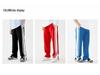 DK Kids' Retro Contrast Wide-Leg Pants – Autumn Casual Sportswear for Girls & Boys
