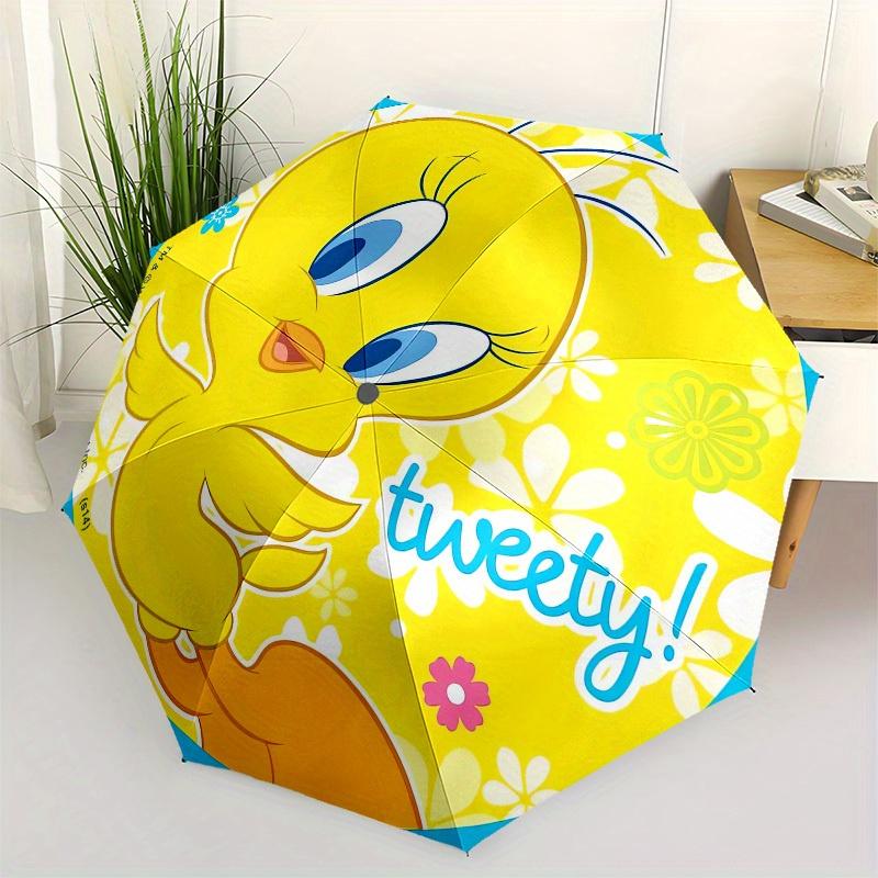 1pc Tweety Bird Floral Design Umbrella with Plastic Handle,Suitable for All Seasons Home Travel Outdoor UmbrellaM916