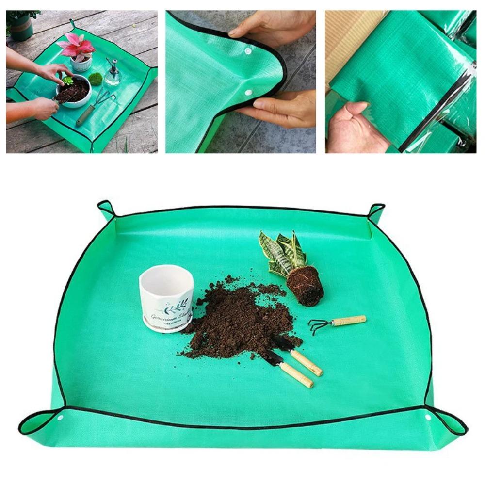 1PC Flower Pots Transplanting Mats Gardening Planting Mat PE Plant Repotting Mat Foldable Waterproof Gardening Potting Pad