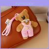 Plush Bear Keychain With Cartoon Design For Car And Bag Decor