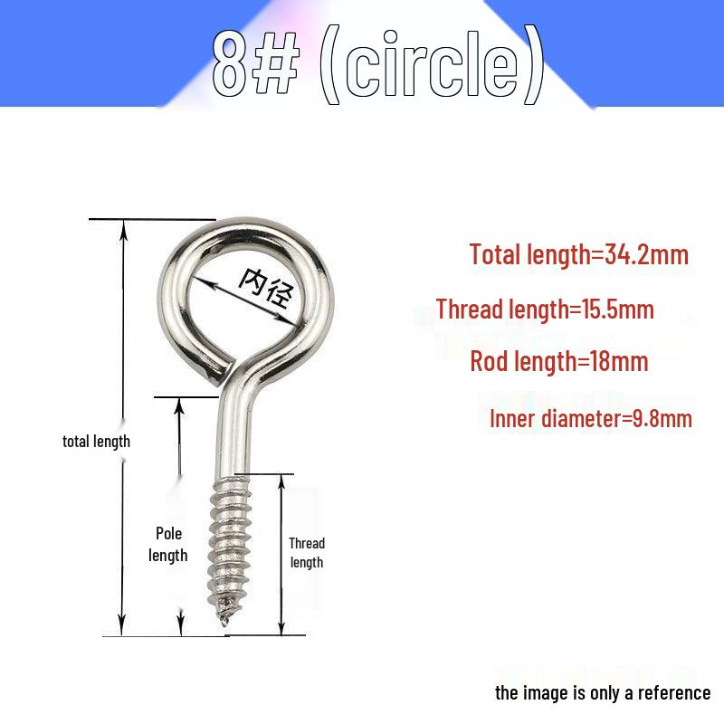 Nickel-Plated Self-Tapping Eyelet Hook Screw