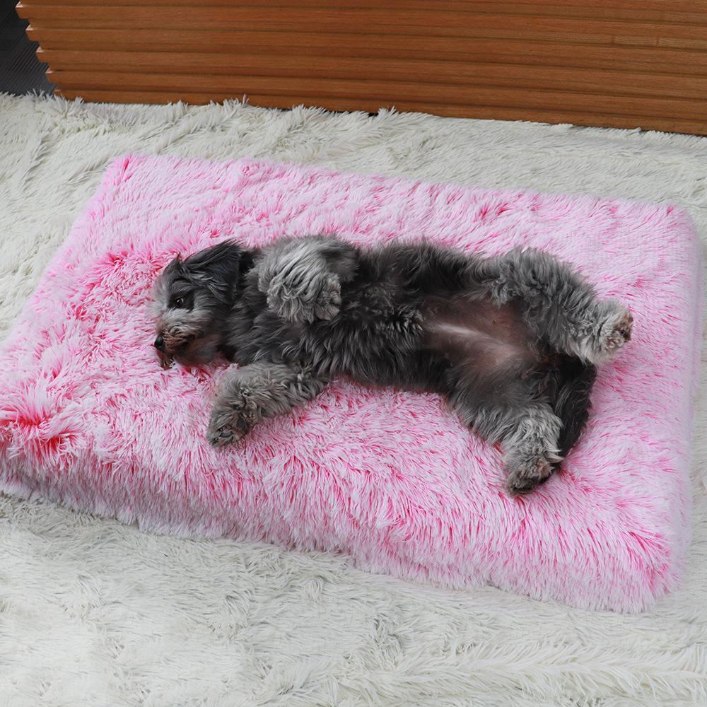 Plush Square Pet Bed - Deep Sleep Sofa for Dogs and Cats