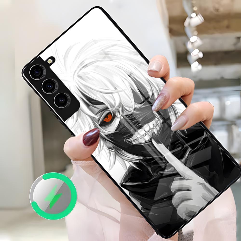 

Classic Anime Tokyo Ghoul Phone Case For Samsung S26 Ultra S25 Edge S23 S22 S21 S20 Ultra Plus S24 Fe A25 Magnetic Glass Cover Samsung S22 Plus