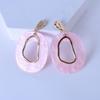 Trendy Geometric Hoop Earrings: Bold, Long, and Versatile Acrylic Design