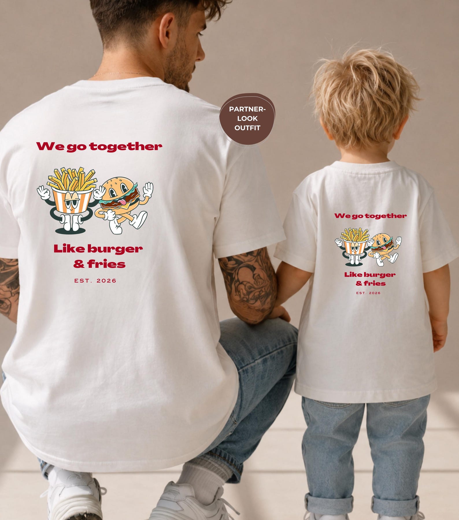 Personalized matching T-shirts - Dad and Baby Matching T-shirt - Family Matching Set - Father s Day Gift Idea - Dad and Mini XL