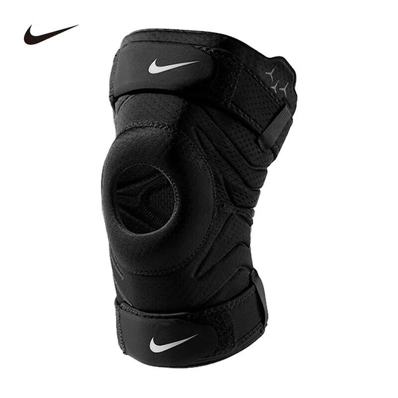 NIKE Professional Sports Knee Brace for Basketball, Badminton, Running, Hiking, Meniscus Protection N1000672010L Single Piece