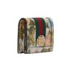 Gucci Portafoglio in tela Ophidia con logo Double G e motivo floreale Portacarte Portafoglio da donna Multicolore 523155-FABH0-9889