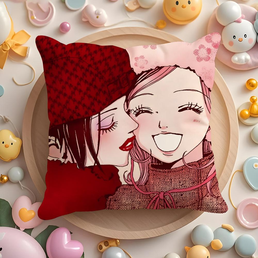 Anime N-N-NANA Cushion Cover Home & Car Multi-Scene Pillow Cover - Reversible, Soft & Durable for Daily Use