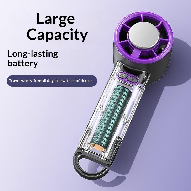 USB Handheld Small Fan Semiconductor Ice Cooling Fan 5-speed High-speed Turbo Violent Fan