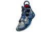 Li Ning WOW 8 Moment Cushioning Slip Resistant Abrasion Resistant Mid top Performance Basketball Shoes Men's Black Blue ABEP001-6