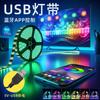 USB Bluetooth 5050 RGB LED Light Strip - 5V Low Voltage, Colorful TV Background Wall Atmosphere Lighting