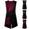 Medieval Gothic Sleeveless Round Neck Stitching Samurai Combat Cosplay Costume