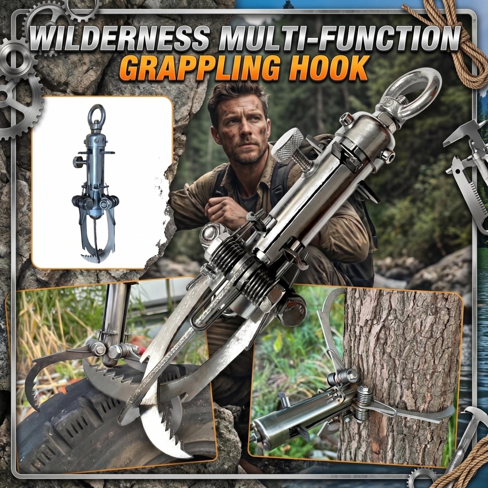 

Flying Wilderness All Purpose Grappling Hook Folding Grappling And Capturing Tool Escape Hook Hook One Size белый