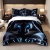 3-piece Black Panther Print Duvet Cover/Bedding Set - Soft Polyester, (1 Duvet Cover + 2 Pillowcases), Bedroom Decoration