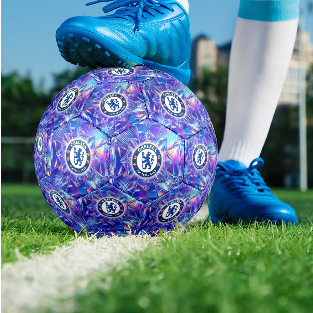 Chelsea FC Theme Soccer Ball Size 5 Soccer Ball Soft Touch Professional Training Football for Outdoor Sports