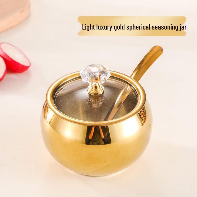 304 Stainless Steel Seasoning Jar With Lid and Spoon